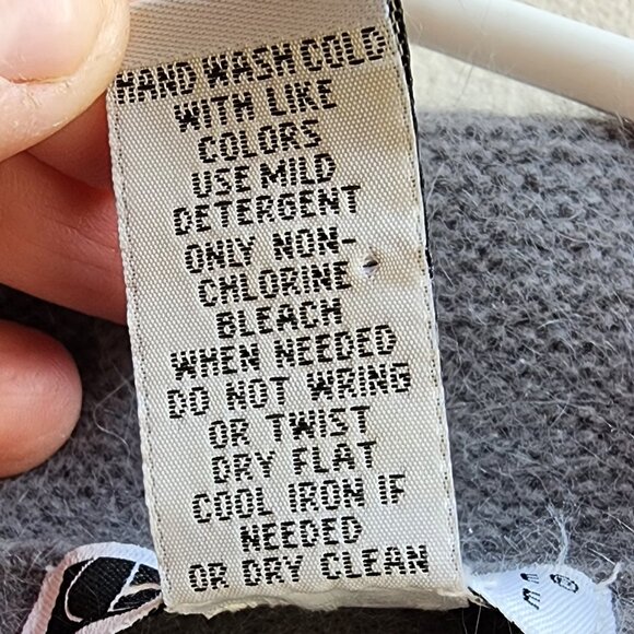 Carole Little Gray Angora Rabbit Hair Sweater Size XL - Picture 8 of 14